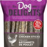 Dog Delights Chewy Chicken Sticks Dog Treats - 1.25 kg (2.7 lb) - Wholesome and Delicious Rewards for Your Furry Friend - Made in Canada