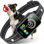 DINJOO Smart Bark Collar - Rechargeable Anti Barking Training Collar with 8 Adjustable Sensitivity, Beep & Shock (Dark Black) for Large, Medium & Small Dogs
