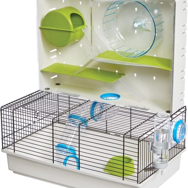 MidWest Homes for Pets Hamster Cage | Awesome Arcade Hamster Home (White) | 18.11 x 11.61 x 21.26 Inch