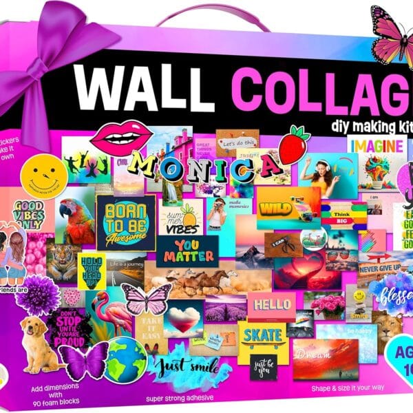 Wall Collage Kit for Teen & Tween Girls - Teenage Girl Room Decor 10 11 12 13 14 15 16 Year Old Girl Gifts – 1000+ Piece DIY Crafts Kit 10-16 Years - Birthday Gifts for Teen Girls Trendy Stuff Ideas
