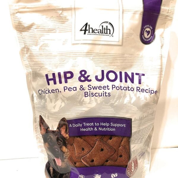 4health Tractor Supply Company Hip & Joint Chicken Pea Sweet Potato Recipe Biscuits Treats Grain Free, 3 Pound Bag