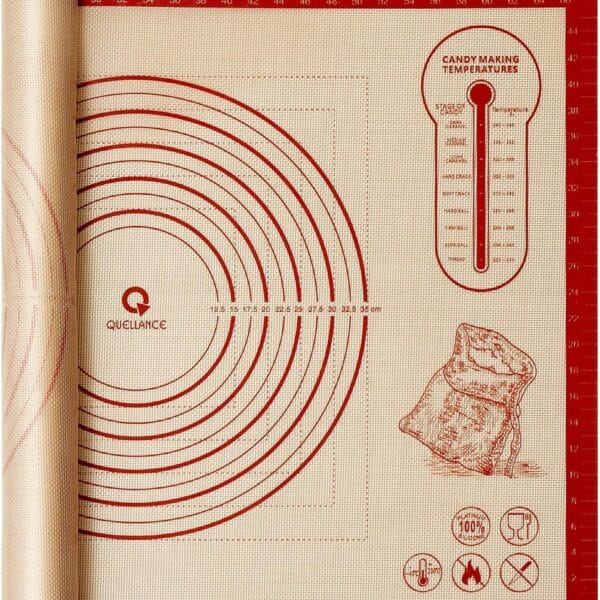 Silicone Baking Pastry Dough Mat - 28x20Inch Extra Large Cookie Bread Rolling Mats Sheet, Nonstick Kitchen Counter Kneading Board, Thick Reusable Pie Cookies Pizza Fondant Making Matt with Measurement