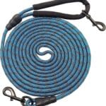 BTINESFUL Long Dog Leash, 10/15/20/30/50FT Dog Training Leash with Soft Handle, Reflective Heavy Duty Rope Dog Lead for Medium Large Dogs Outside Play, Camping (3/8" x 10ft, Blue)