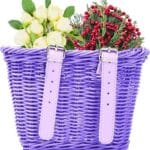 Steady Doggie Bike Basket - Front Bike Baskets - Bicycle Basket - Easy Installation - Hand-Woven Polypropylene - Durable and Anti-Fade - UV Protection