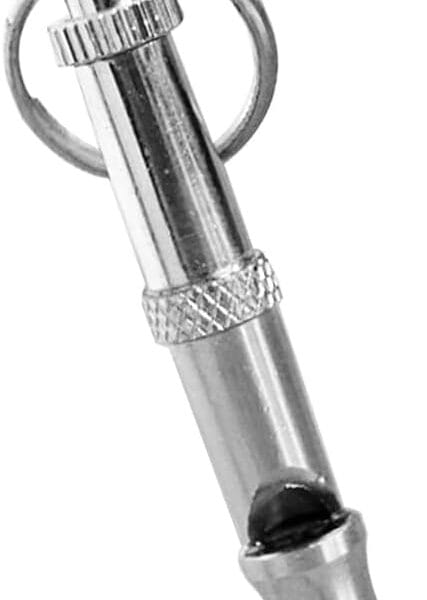 Silver Pets Whistle Adjustable Pet Training Sound Control Stainless Steel Puppy Bark Whistles with Suspendable Key Chain Dogs Training and Behavior Aids