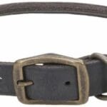 Coastal Pet - Circle T - Rustic Leather Round Dog Collar, Slate Grey, 1" x 22"