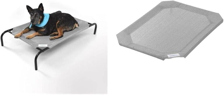 Coolaroo The Original Cooling Elevated Dog Bed, Indoor and Outdoor, Medium, Grey & Replacement Cover, The Original Elevated Pet Bed by, Medium, Grey
