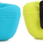 RoyalCare Silicone Dog Treat Pouch-Small Training Bag-Portable Dog Treat Bag for Leash with Magnetic Closure and Waist Clip airtight sealed - 2pieces [US Design Patent]