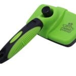 Tubby Potato Self Cleaning Slicker Brush - Deshedding Brush for Long and Short Haired Pets. Comfortable and Safe for Senitive Skin. Great for Dogs, Cats, and other Small Animals- Green
