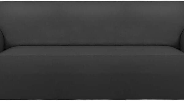 PureFit Super Stretch Sofa Slipcover  Spandex Non Slip Soft Couch Sofa Cover, Washable Furniture Protector with Non Skid Foam and Elastic Bottom for Kids, Pets Sofa, Dark Gray