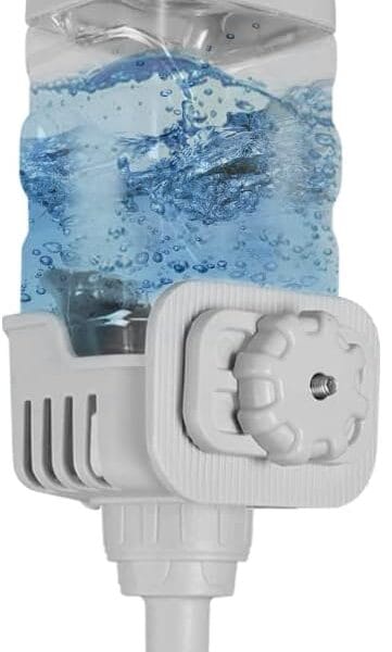 Vannon Small Animal Water Dispenser for Cage, 30oz Auto Feeding Crate Water Bottle for Rabbit, Chinchilla, Ferret, Guinea Pig, Squirrel, Hedgehog, Pet Nozzle Diameter: 10mm, BPA Free, Grey