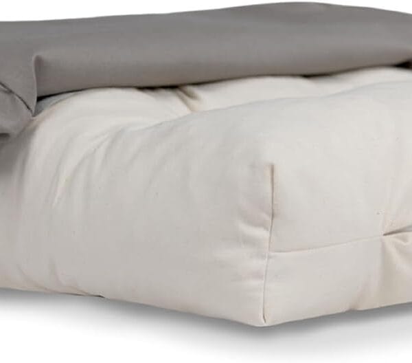 Naturepedic Organic Small Pet Bed - Super Plush Dog & Cat Beds - Ultra Supportive Dog Bed Mat - Ideal Pet Bed with No Polyurethane Foam - 23" x 17" x 3"