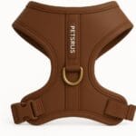 Premium No Pull Adjustable Dog Harness Neoprene Luxury Breathable Lightweight Small Medium Dogs Comfortable Puppy Training Vest 2 Leash Clips Walking & Control (Bronze Brown Gold, S)