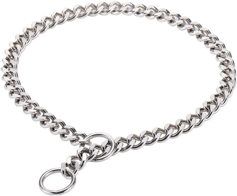 SGODA Chain Dog Training Choke Collar, SUS304, 16in, 2.5mm