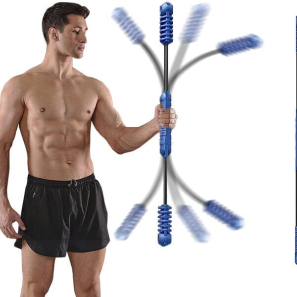 Hotwave Elastic Fitness Bar,Vibration Stick,Body Physical Therapy,Core Strength Training,Power Twister for Arm, Exercise in Home Gym