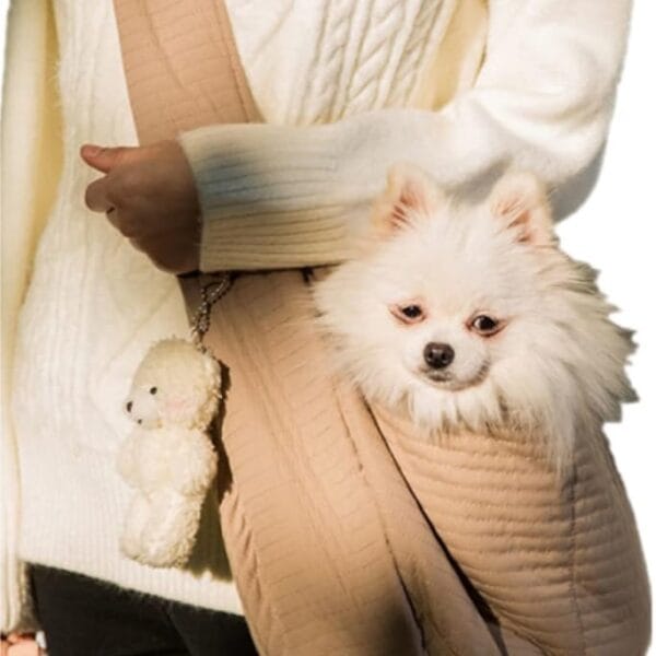 Small Puppy Sling Bag Dog Sling Carrier Adjusatable Shoulder Bag Hands Free Sling Carrier Portable Outing for Small Dogs Cats Puppy(Under 10 lbs)