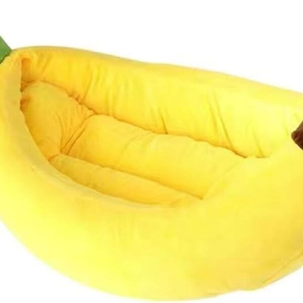 Dog & Cat Bed for Indoor Cats Relaxing Banana Mattress Fluffy Pet Mattress Waterproof Memory Foam Pet Bed with Sides Suitable for Small and Medium-Sized Dogs and Cats Guinea Pig Bed (Small)