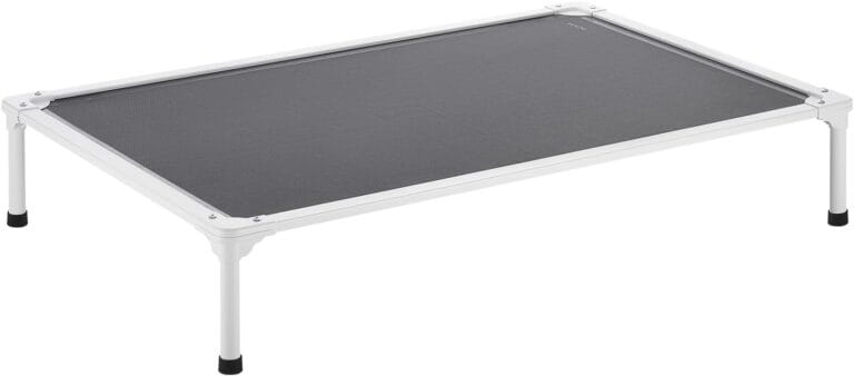 VEVOR Chew Proof Elevated Dog Bed, Portable Raised Dog Cot with Aluminum Tube Metal Frame and Breathable Textilene Mesh, Indoor & Outdoor Pet Cooling Raised Hammock Bed, XL, Gray