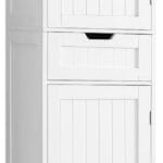 Iwell 67" Tall Bathroom Cabinet, Storage Cabinet with 2 Doors & 1 Drawer, Bathroom Storage Cabinets with Adjustable Shelves, for Living Room, Entryway, Home Office, White