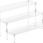 Acrylic Display Risers, 3 Tier Perfume Organizer Stand, Clear Cupcake Stand Holder, Large Shelf Risers for Figures, Dessert Shelves for Party, Display Shelf for Decoration and Organizer