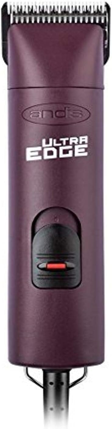 Andis 22685 Professional UltraEdge Super 2-Speed Detachable Blade Clipper  Rotary Motor with Shatter-Proof Housing, Runs Calm & Silent, 14-Inch Cord - For All Coats & Breeds - 120 Volts, Burgundy