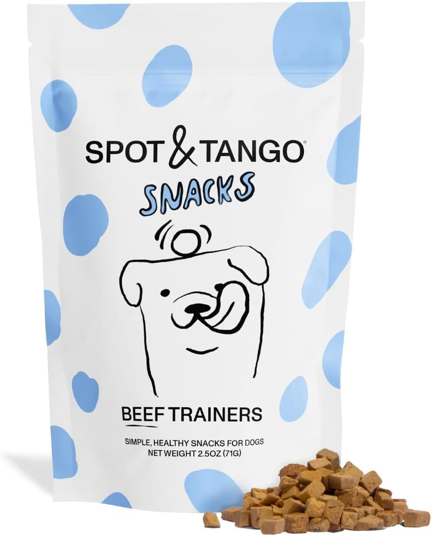 Spot & Tango Beef Dog Training Treats - 100% Beef Liver, Freeze-Dried Dog Snack - Grain & Gluten-Free - for Small, Medium, and Large Dogs - for Puppies Through Seniors Spot & Tango Beef Dog Training Treats - 100% Beef Liver, Freeze-Dried Dog Snack - Grain & Gluten-Free - for Small, Medium, and Large Dogs - for Puppies Through Seniors