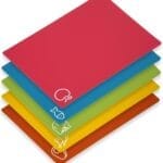 5 Pieces Flexible Cutting Boards, BPA Free Plastic Cutting Boards for Kitchen, Non Slip Cutting Mat for Meat and Vegetables, Thanksgiving