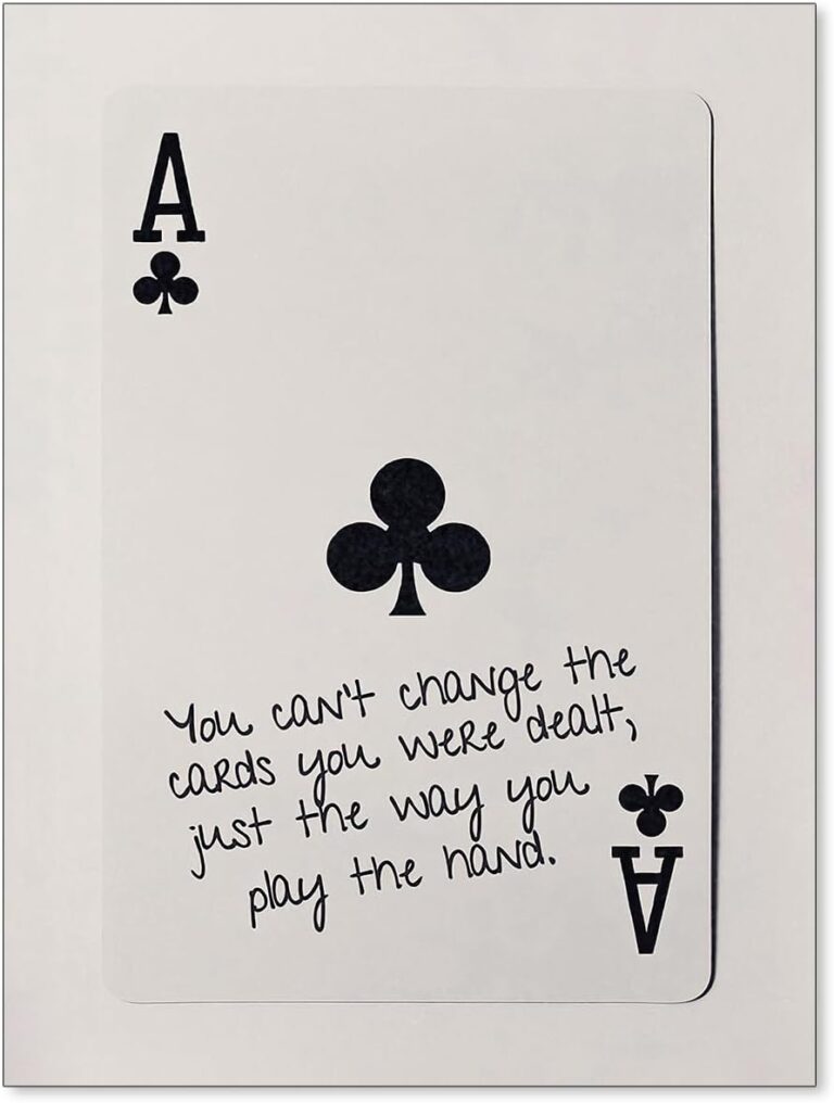 XSCQ Funky Black and White Lucky Ace Poker Canvas Wall Art Funny Modern Preppy Playing Card Posters Trendy Minimalist Black Art Prints Painting Retro Aesthetic Wall Decor 12x16 inch Unframed