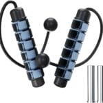 Weighted Jump Rope for Fitness, Cordless Jump Rope for Women, Men & Kids, Ropeless Jumping Rope for Workout, Gravity Ball Skipping Rope, Tangle-Free Wireless Speed Rope with Graffiti Handles