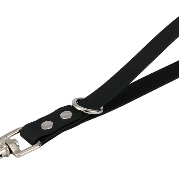 Short Dog Leash - 9 Inch Dogs Lead Grab Tab Heavy Duty Waterproof PVC Dog Training Traffic Leashes for Safety Control Behavior Correction Hiking Backup & All Breeds (Black, 9'')