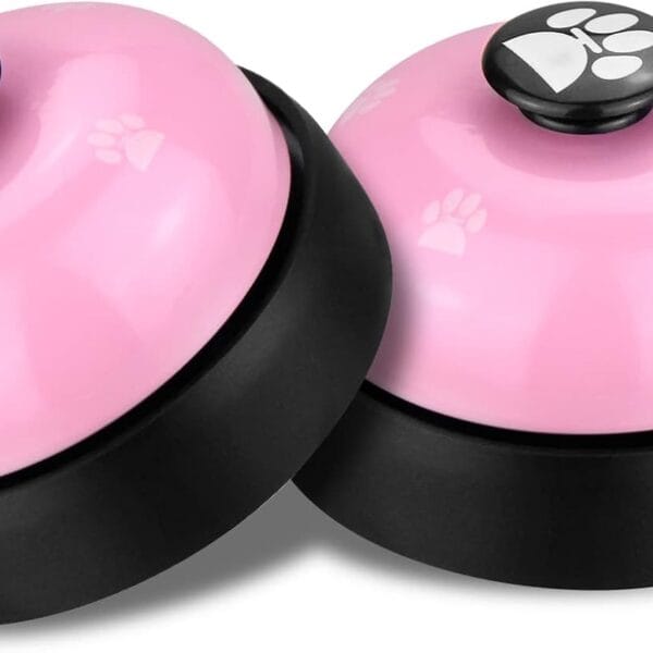Comsmart Dog Training Bell, Set of 2 Dog Puppy Pet Potty Training Bells, Dog Cat Door Bell Tell Bell with Non-Skid Rubber Base