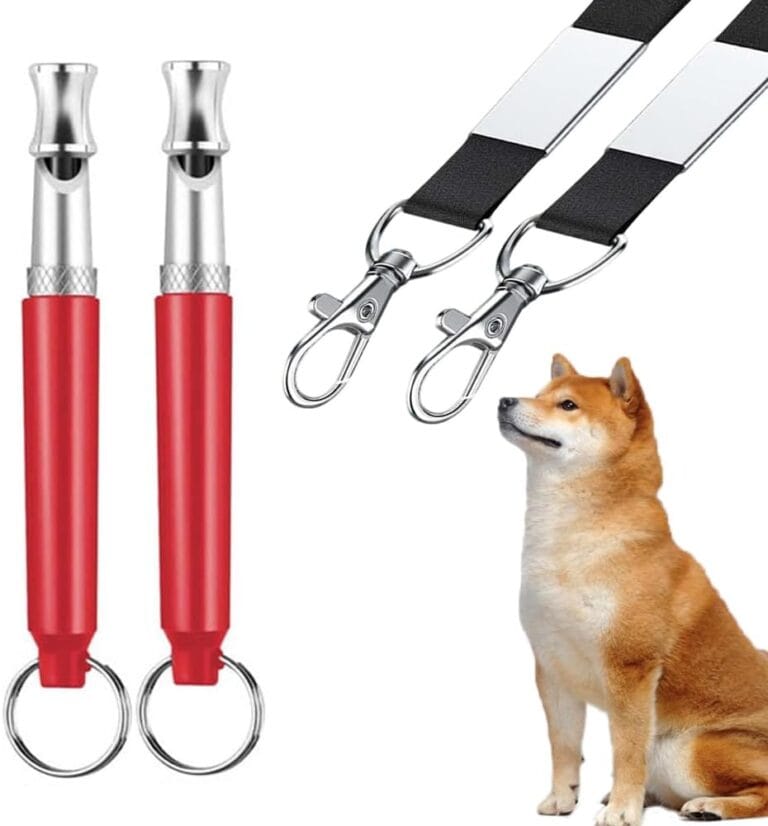 Professional Dog Training Whistles to Call Your Dogs, Whistles to Make Dogs Come to You, Adjustable Ultrasonic Silent That Only Dogs Can Hear, Pet Training Whistle with Lanyard for Recall (Red)