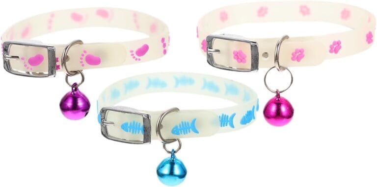 Fluorescent Pet Collar 3Pcs Light up Adjustable Anti-Lost Collars for Cats and Dogs - Perfect for Nighttime Safety and Special Occasions