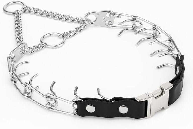 Herm Sprenger 2.25mm Prong Collar for Dog Training Adjustable Length & Easy Quick Release Buckle for Small/Medium Dogs (13-19" Neck)
