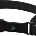 Max and Neo Waterproof Martingale Dog Collar - We Donate a Collar to a Dog Rescue for Every Collar Sold (Large, Black)
