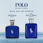 RALPH LAUREN FRAGRANCES Polo Blue – Eau de Parfum – Men’s Cologne – Aquatic & Fresh – With Citrus, Bergamot, and Vetiver – Medium Intensity – 4.2 Fl Oz
