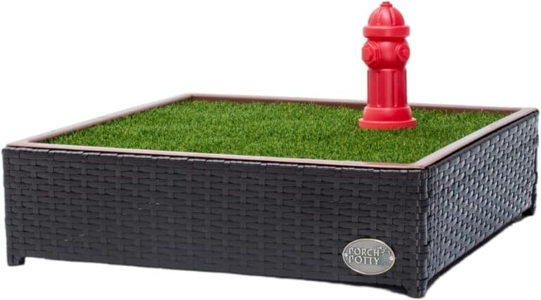 Porch Potty Artificial Grass Potty Pads for Dogs - Small Size 16x16x6 Reusable Potty Training Pad - Washable Pee Pads for Dogs - Unique Design - Instant Drainage -Quick Absorb - 2x2 Feet Grass Size