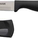 Farberware Edgekeeper 3.5-Inch Paring Knife with Self-Sharpening Blade Cover, High Carbon-Stainless Steel Kitchen Knife with Ergonomic Handle, Razor-Sharp Knife, Black