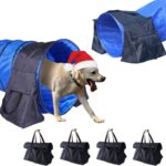 Japard Dog Agility Equipment, Tunnel Sandbags 4 Pack, Holding Bags Only, Training Tool Equipment, Outdoor Indoor
