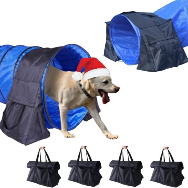 Japard Dog Agility Equipment, Tunnel Sandbags 4 Pack, Holding Bags Only, Training Tool Equipment, Outdoor Indoor