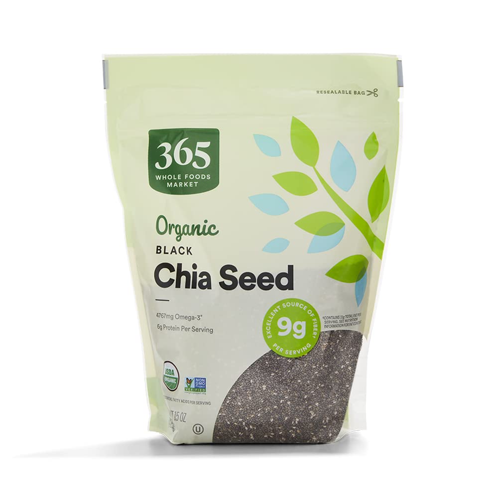 365 by Whole Foods Market, Organic Black Chia Seeds, 15 Ounce 365 by Whole Foods Market, Organic Black Chia Seeds, 15 Ounce