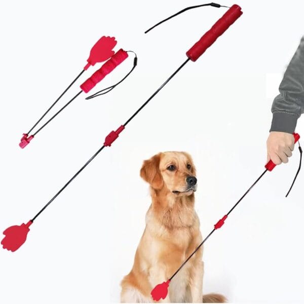 LogFaadCoi Collapsible Portable Dog Training Stick,Silicone Durable Dog Training Whip with Anti-Slip Handle,Outdoor and Indoor Training Dog Tools,Puppy Training Whip Exercise Accessory