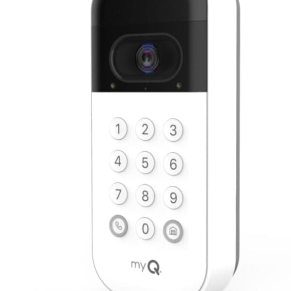 myQ Smart Garage Door Video Keypad with Wide-Angle Camera,Customizable PIN Codes,and Smartphone ControlTake Charge of Your Garage Access Works with Chamberlain, LiftMaster and Craftsman openers,White