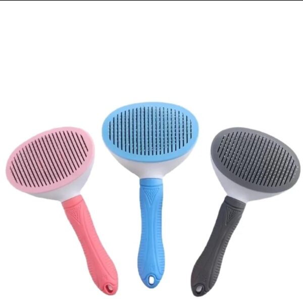 Darvey Self-Cleaning Slicker Brush for Dogs & Cats  Gentle Pet Grooming Brush for Shedding, Massaging & Detangling  Lightweight Hair Remover for Small Pets, Rabbits & All Hair Types (Blue)