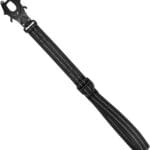 ICEFANG Short Dog Leash 18 Inch Reflective Nylon Traffic Leash with Padded Handle,Heavy Duty Auto Lock Swivel Clip for Medium Large Dogs No Pull Training Walking (Black, 18 Inch)