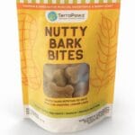 TerraPawz Functional Plant-Based Nutty Bark Bites - Vegan Dog Treats with Chia & Flaxseed for Skin & Coat Health, Natural Dental Support, Omega-Rich Training Treats - Peanut Butter Flavor (8 OZ)