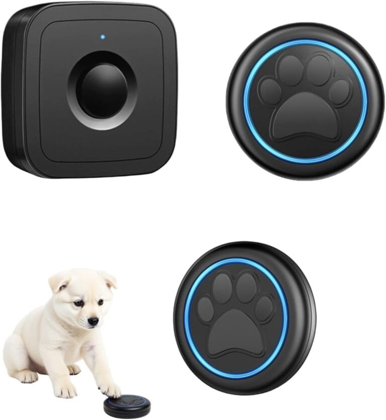 DFQ Wireless Pet Doorbell for Potty Training to Go Outside, Waterproof Pet Bell with 2 Touch Buttons and 1 Receiver, 1000 Feet Range, 60 Melodies & Adjustable Volume, Black