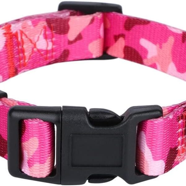 Rhea Rose Dog Collar Special Design Personalized Soft Collars Pink Camo Large