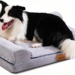 Dog Bed Large Sized Dogs, Orthopedic Dog Sofa Pet Bed, Waterproof Memory Foam Dog Bed, Large Dog Couch Bed with Washable Removable Cover, Grey - 35x27.95x6.3in