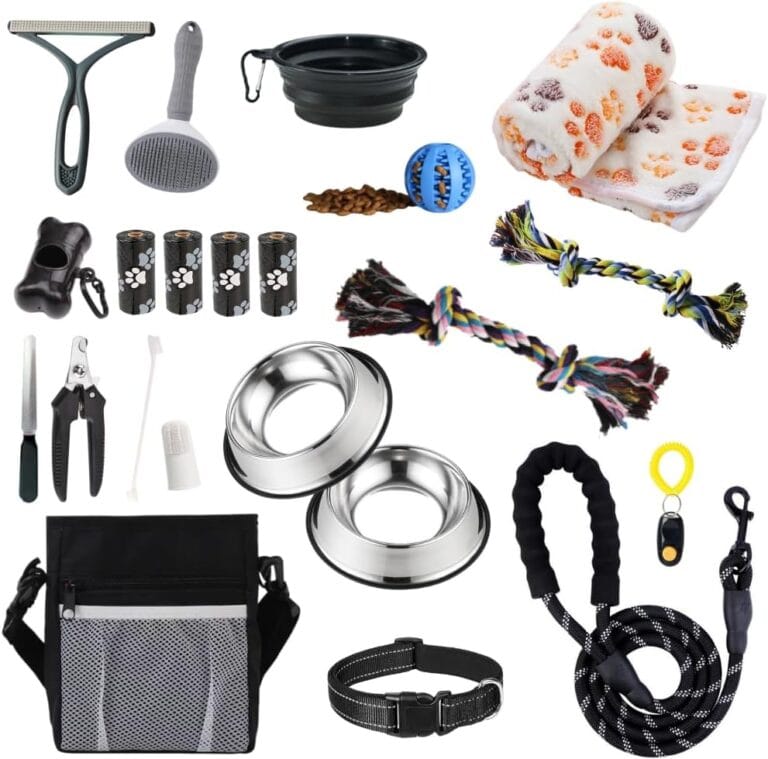 PupLuxe Puppy Starter Kit - Black 22 Piece Dog Training Kit | Great Puppy Gift for First Time & Experienced Owners | New Dog Bundle